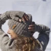 bonnet en laine gris