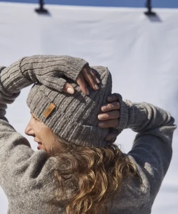 bonnet en laine gris