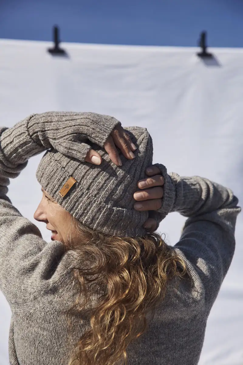 bonnet en laine gris
