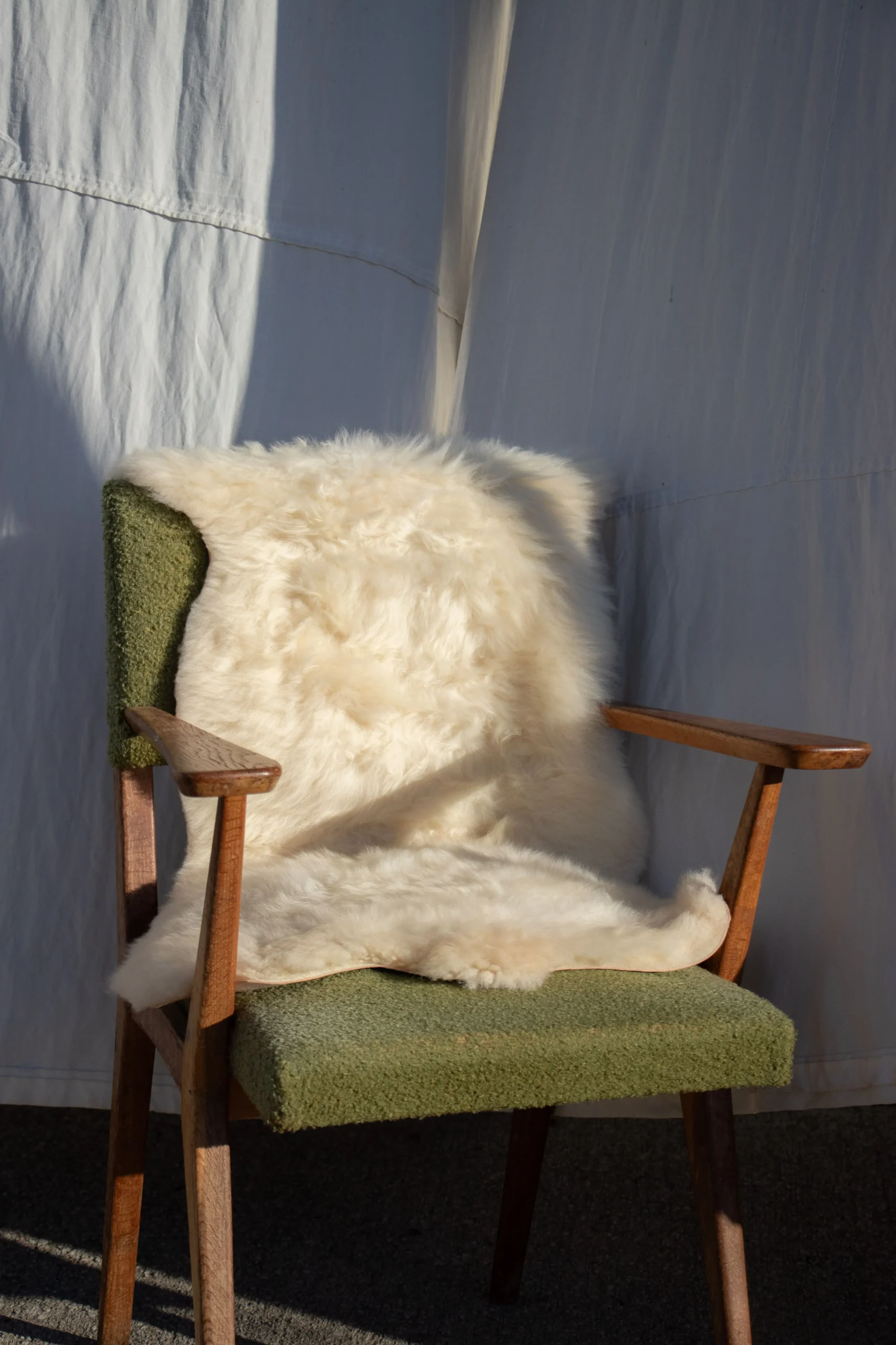 Peau de mouton blanche