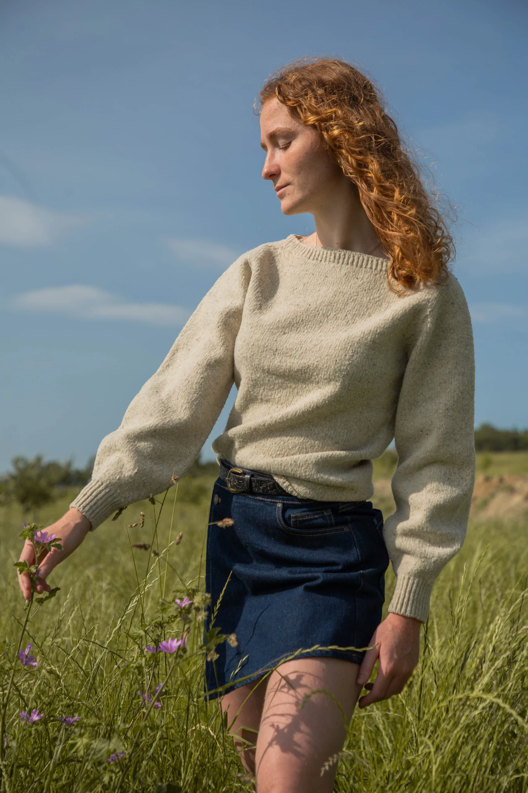 Pull Kaolin laine Mérinos manche ballon