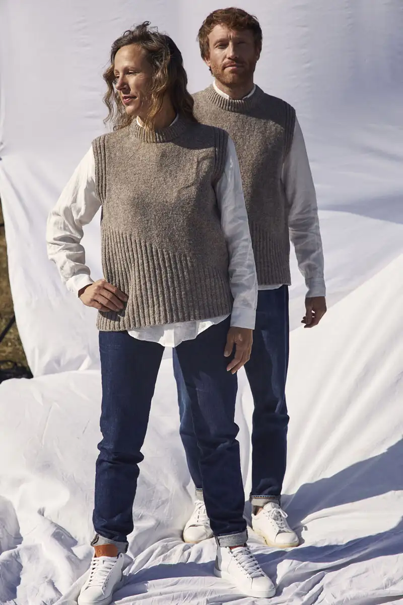 pull sans manche mixte