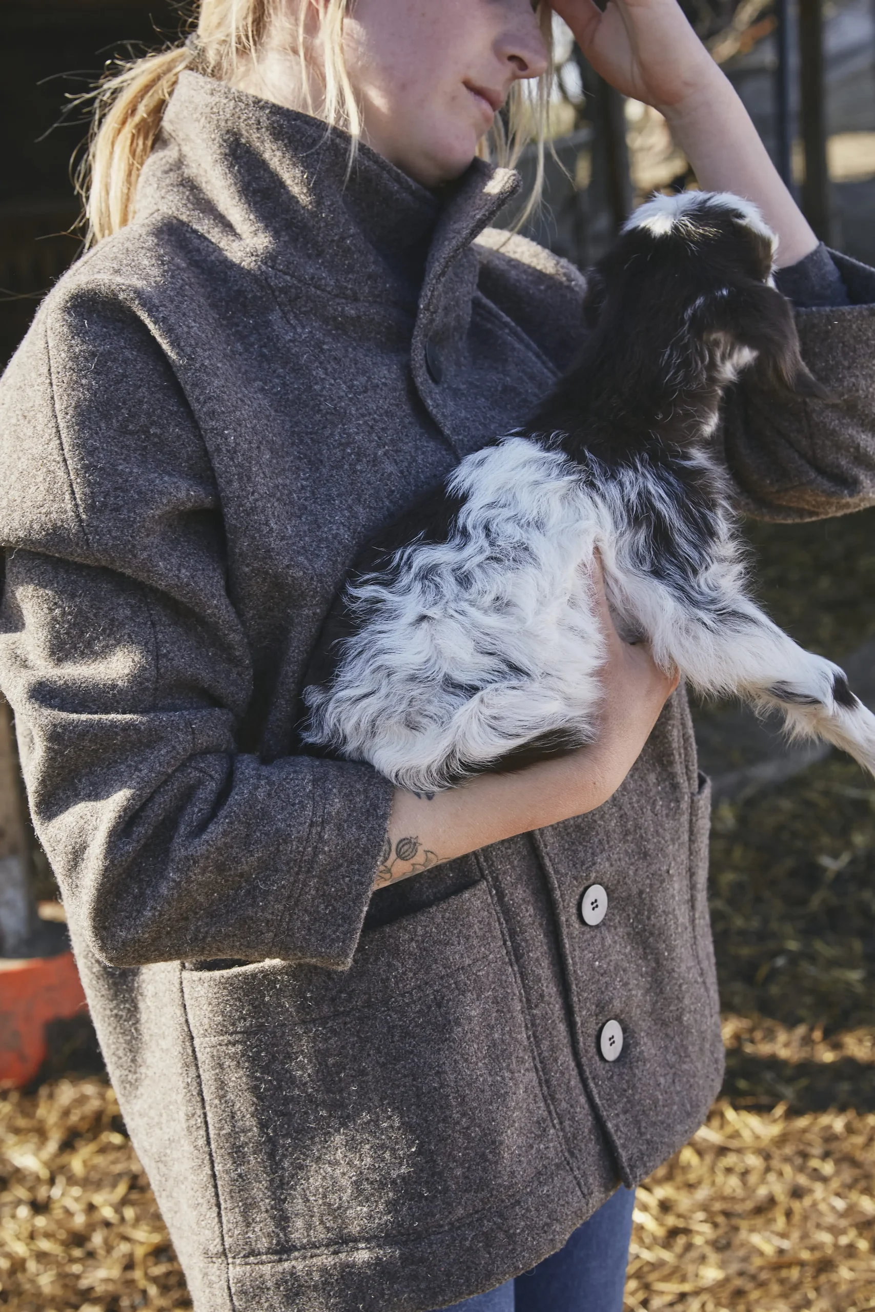 manteau en laine facto