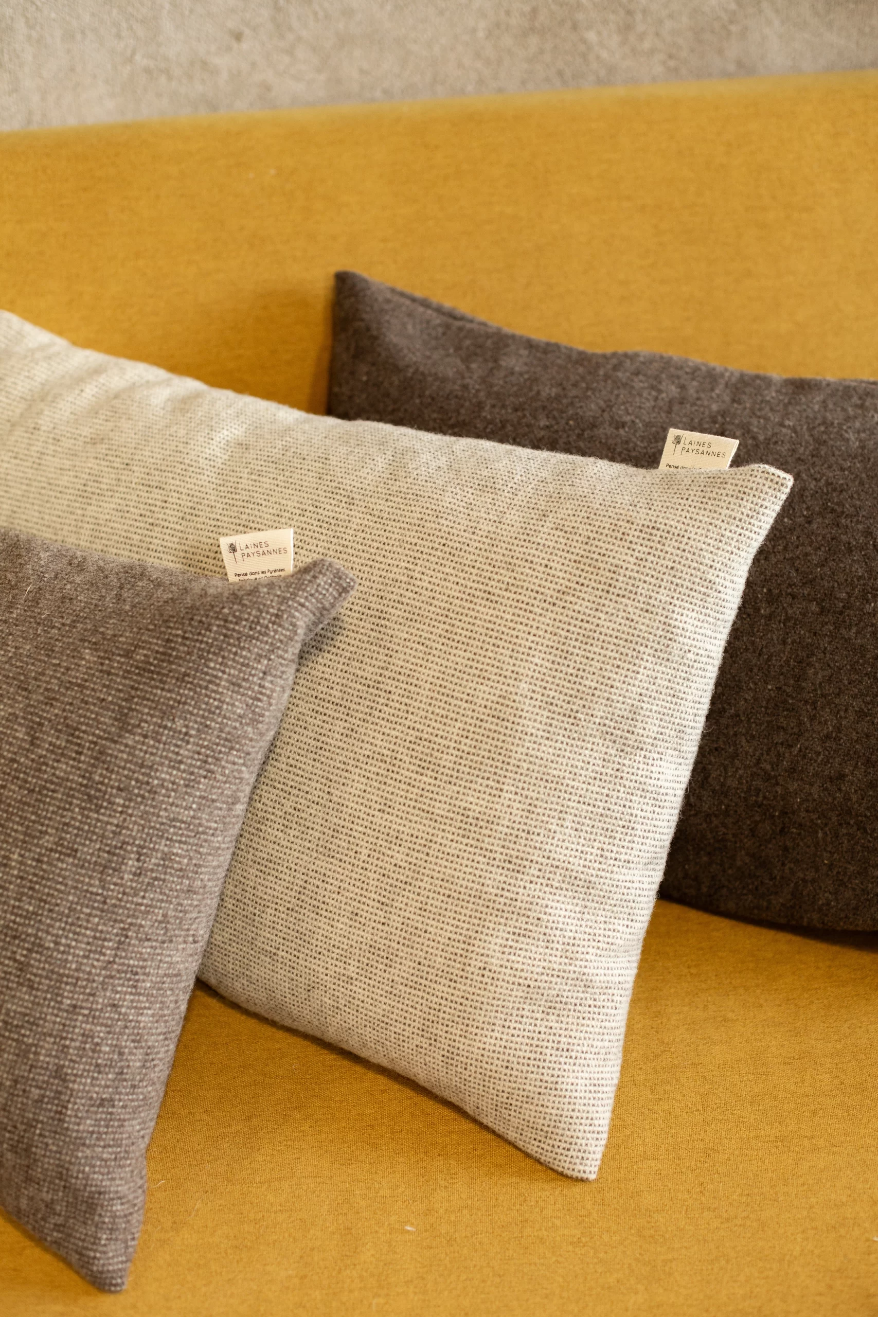 housse de coussin en laine