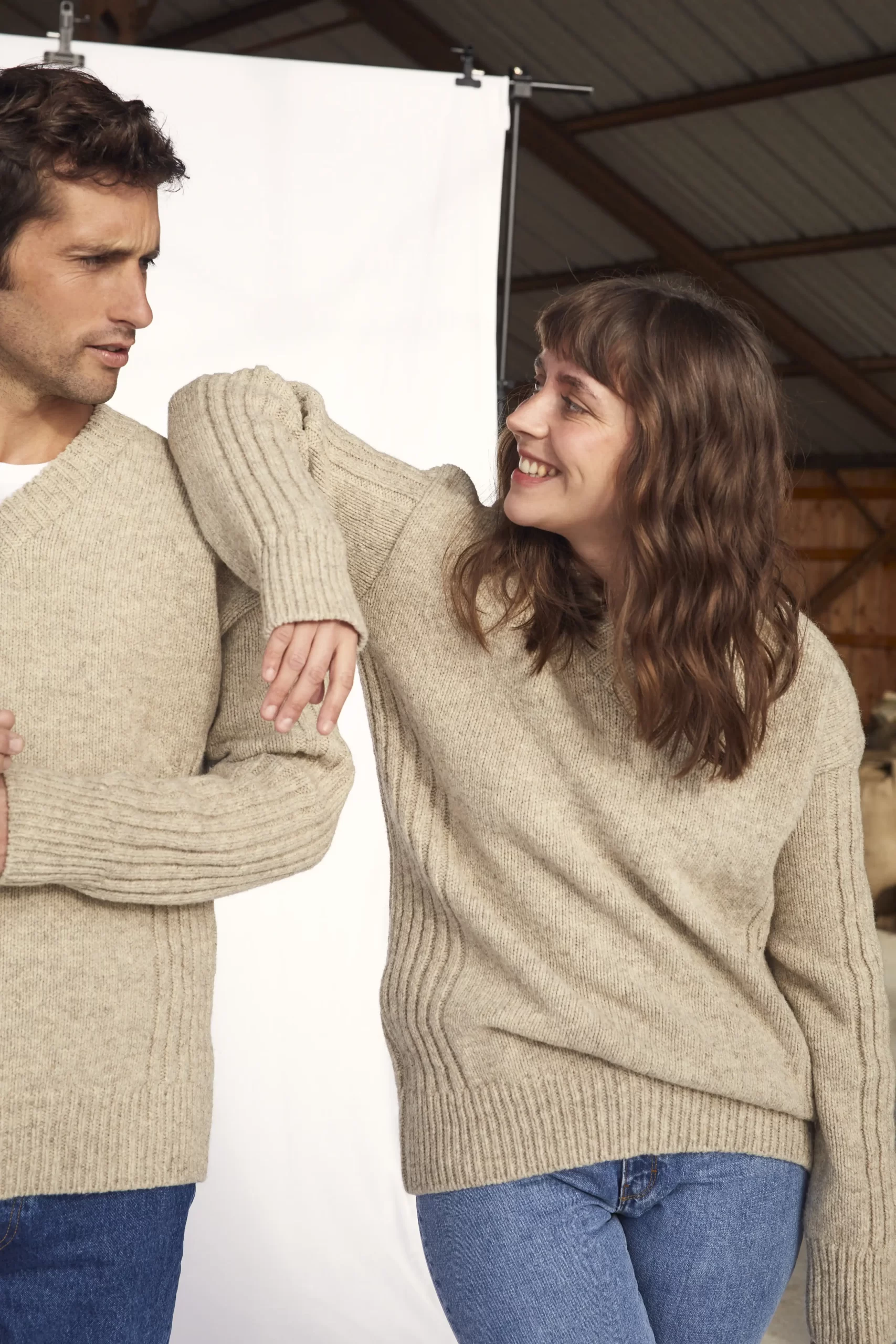pull col v en laine