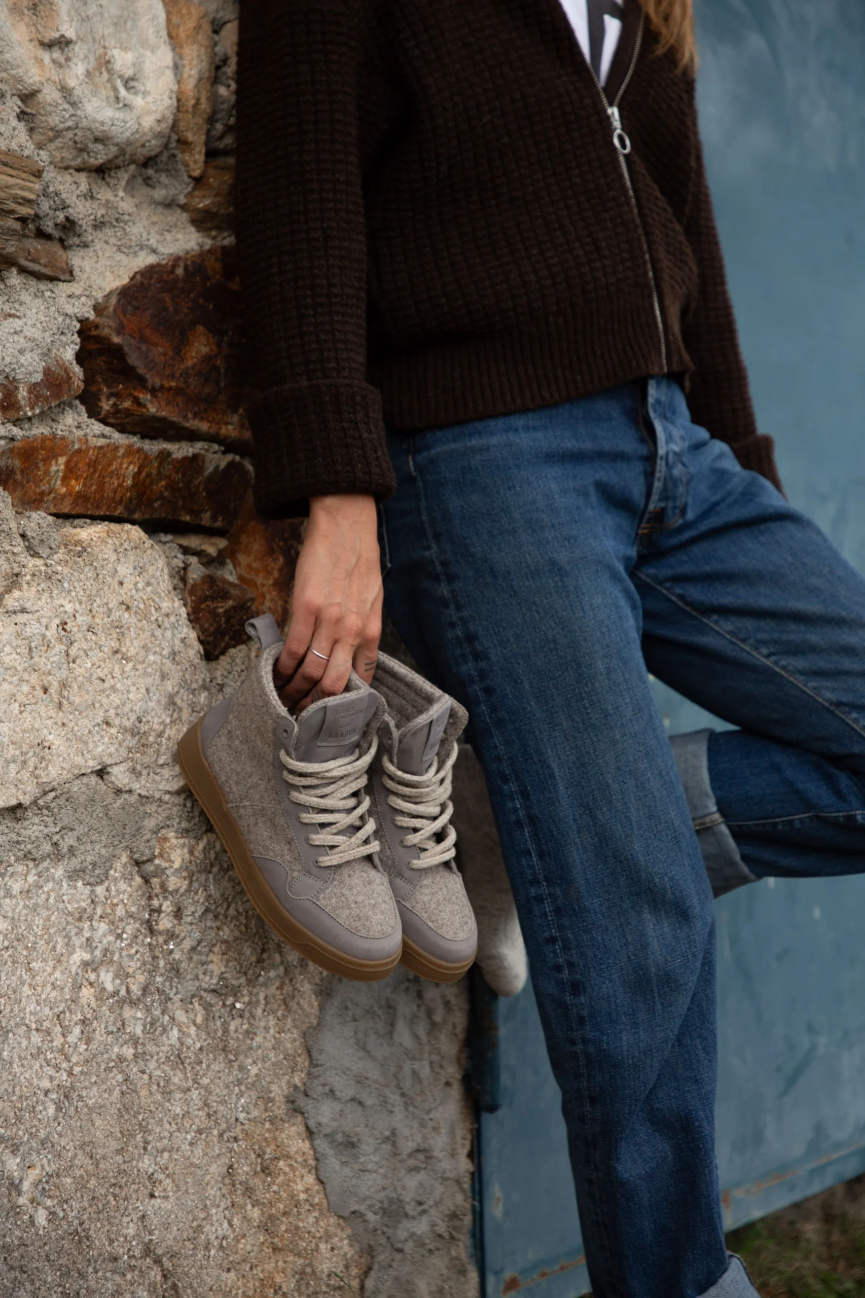Les Baskets en laine Cimes Laines paysannes x Baabuk
