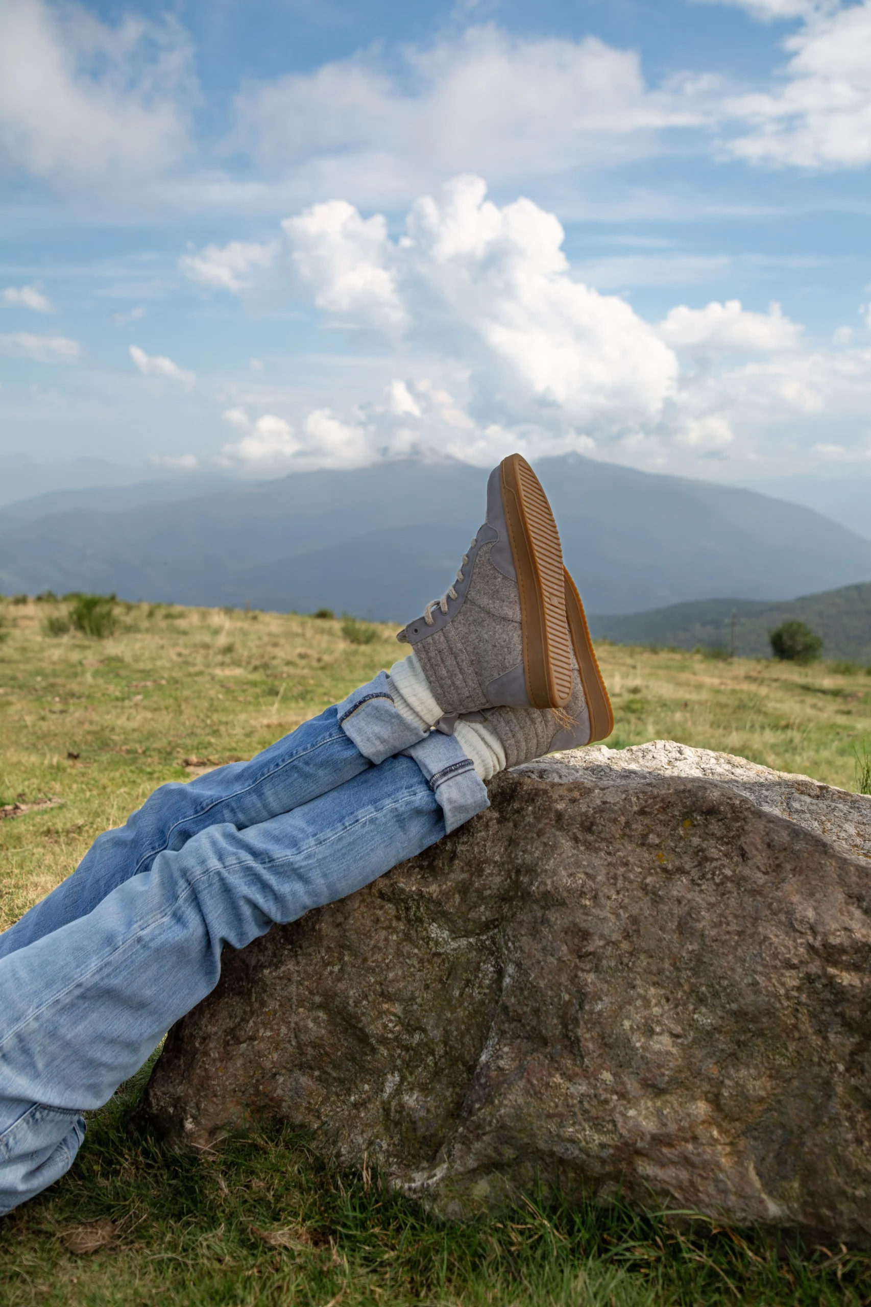 Les Baskets en laine Cimes vue de côté